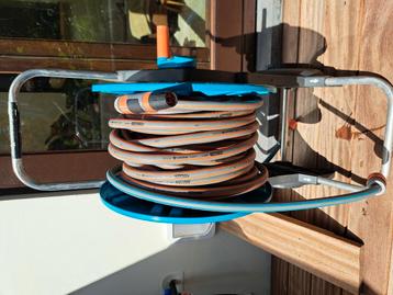 Dévidoir sur roues avec tuyau d'arrosage Gardena de 20 m, Jardin & Terrasse, Enlèvement, Comme neuf, Dévidoir