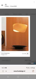 Design hanglamp en plafondlamp Foscarini mat glas geel, Huis en Inrichting, Ophalen, Zo goed als nieuw, Glas