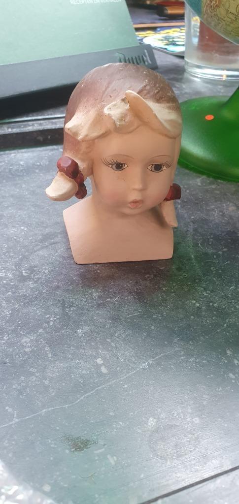 Klein en lief poppenhoofdje, Verzamelen, Beelden en Beeldjes, Gebruikt, Ophalen of Verzenden