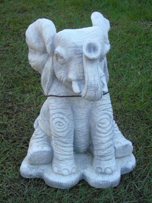 statue d un éléphant assis en pierre pat , grand choix !, Tuin en Terras, Tuinbeelden, Nieuw, Dierenbeeld, Steen, Ophalen of Verzenden