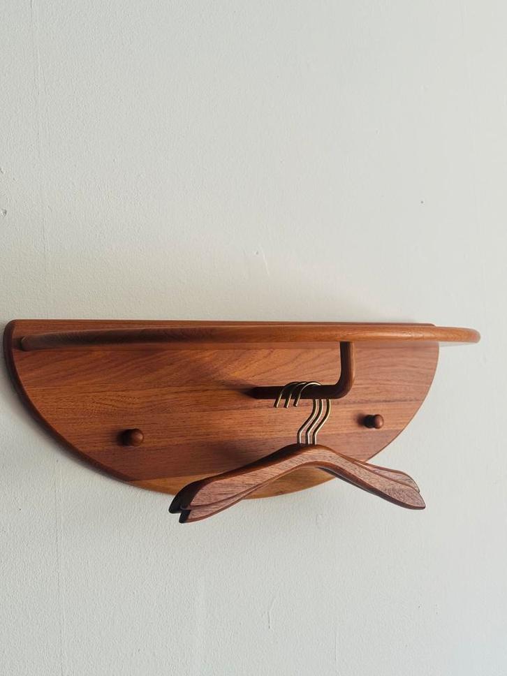 Vintage Midcentury kapstok - teak, Huis en Inrichting, Woonaccessoires | Kapstokken, Zo goed als nieuw, Wandkapstok, Ophalen of Verzenden