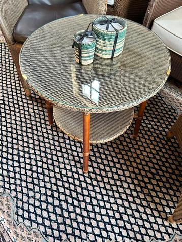 Rotan rond diameter en hoogte 60 cm, Huis en Inrichting, Ophalen, Gebruikt, Rond