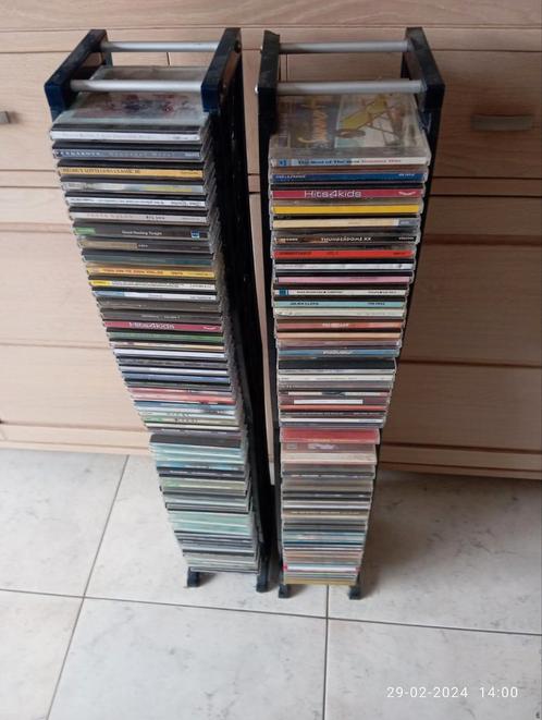 2 open CD  rekken samen te koop, plaats voor 2 x 60 CD, Huis en Inrichting, Woonaccessoires | Cd- en Dvd-rekken, Zo goed als nieuw