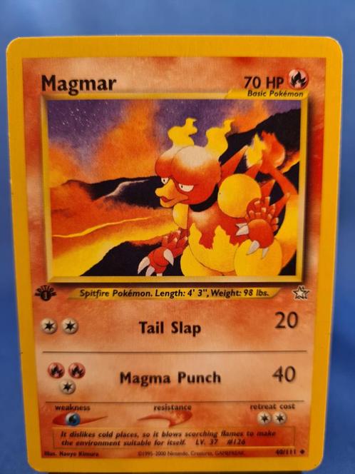 Magmar 40/111 - Neo Genesis (1st edition), Hobby & Loisirs créatifs, Jeux de cartes à collectionner | Pokémon, Comme neuf, Envoi