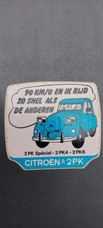 Sticker autocollant Citroën 2cv 2pk  blauw vintage, Ophalen of Verzenden, Gebruikt
