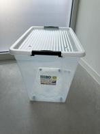 Boîte de rangement à roulettes avec couvercle. 80 litres, Enlèvement, Comme neuf