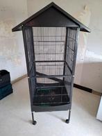 Mooie zwarte kamer volière, Dieren en Toebehoren, Vogels | Hokken en Kooien, Ophalen, Zo goed als nieuw, Aluminium, Volière