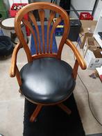 OUD ENGELSE BUREAUSTOEL, Huis en Inrichting, Bureaustoelen, Ophalen, Zo goed als nieuw, Bruin, Bureaustoel