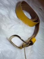 Mosterdgroene / Olijfgroene Leren Riem, Losse buckle of gesp, 3 tot 5 cm, Verzenden, Echt leder