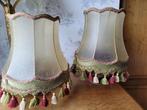 Twee vintage lampenkappen voor varkensblaas, Ophalen, 25 tot 50 cm, Zo goed als nieuw, Groen