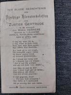 gedachtenisprentje kloostergeloften (Kortrijk) 1927, Verzamelen, Bidprentjes en Rouwkaarten, Verzenden