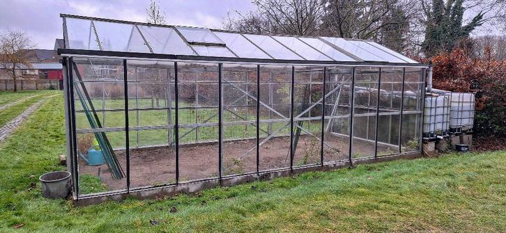 Serre in goede staat, Tuin en Terras, Kassen, Gebruikt, Kweekkas, Aluminium, Glas, Ophalen