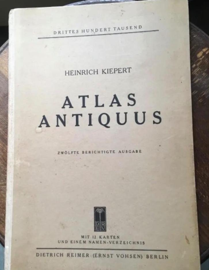 1902 Atlas Antiquus Heinrich Kiepert met 12 kaarten, Boeken, Atlassen en Landkaarten, Gelezen, Overige atlassen, Wereld, 1800 tot 2000