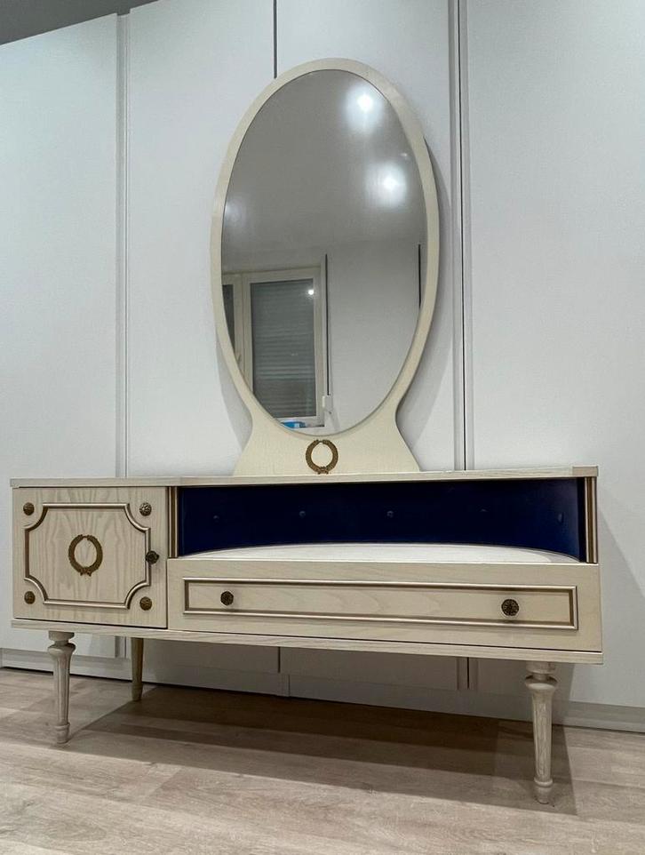 Vintage / antieke commode met spiegel, Huis en Inrichting, Tafels | Kaptafels, Gebruikt, Ophalen