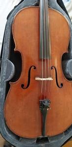Cello, kist en strijkstok, Muziek en Instrumenten, Strijkinstrumenten | Cello's, Ophalen, Gebruikt, 4/4-cello, Met koffer