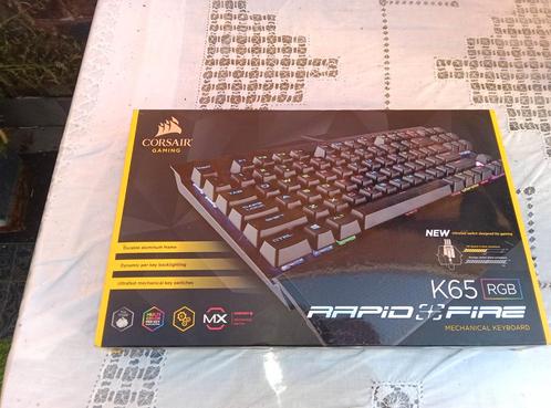 Clavier mécanique Corsair K65 RGB RAPIDFIRE – AZERTY, Computers en Software, Toetsenborden, Gebruikt, Azerty, Bedraad, Gaming toetsenbord