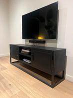 Zwart metalen tv meubel te koop, Ophalen, Gebruikt