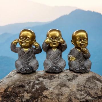 Set monniken Horen, Zien en zwijgen beschikbaar voor biedingen