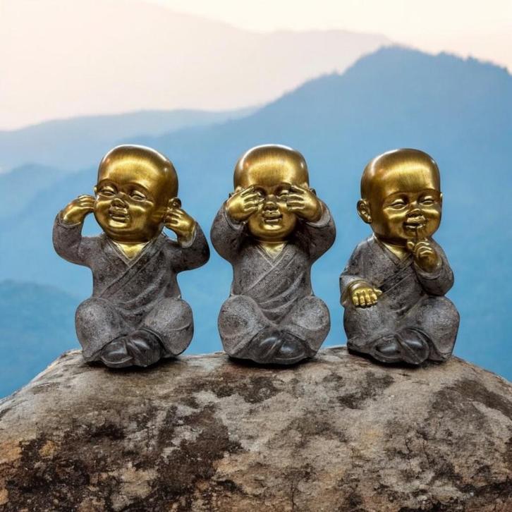 Set monniken Horen, Zien en zwijgen, Verzamelen, Beelden en Beeldjes, Nieuw, Overige typen, Ophalen of Verzenden