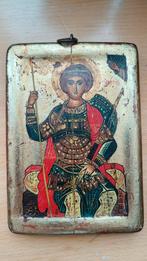 Handbeschilderde icoon van Sint Joris – Tvorcheski fond SBH, Antiek en Kunst, Ophalen of Verzenden