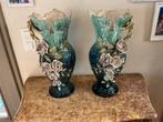 Koppel Majolica vazen H 46 cm, Antiek en Kunst, Ophalen