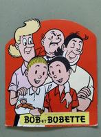 Vintage Reclamepaneel Karton Bob et Bobette - Suske & Wiske, Verzamelen, Stripfiguren, Gebruikt, Plaatje, Poster of Sticker, Ophalen
