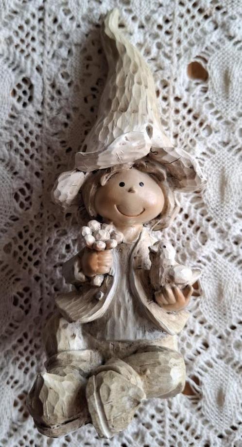 Beeldje bloemen meisje met vogeltje, Verzamelen, Poppetjes en Figuurtjes, Gebruikt, Ophalen of Verzenden