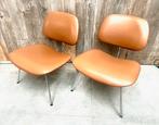 PAAR HERMAN MILLER DESIGN FAUTEUILS EAMES 1960s VITRA, Gebruikt, Minder dan 75 cm, Ophalen of Verzenden, Metaal
