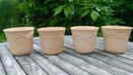 4 bloempotten terracotta guirlande sierrand Italië, Tuin en Terras, Ophalen of Verzenden, Terracotta, Binnen