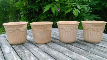 4 bloempotten terracotta guirlande sierrand Italië beschikbaar voor biedingen