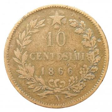 Italië 10 centesimi, 1866 "N" - Naples