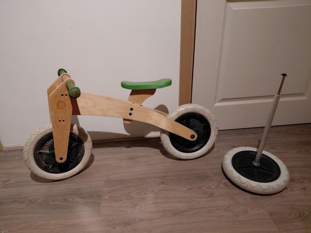 Wishbone loopfiets hout (2 en 3 wieler in 1), Kinderen en Baby's, Speelgoed | Buiten | Voertuigen en Loopfietsen, Gebruikt, Loopfiets