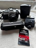 Canon AE-1 analoge camera set acccesoires, Audio, Tv en Foto, Fotocamera's Analoog, Ophalen of Verzenden, Zo goed als nieuw, Canon