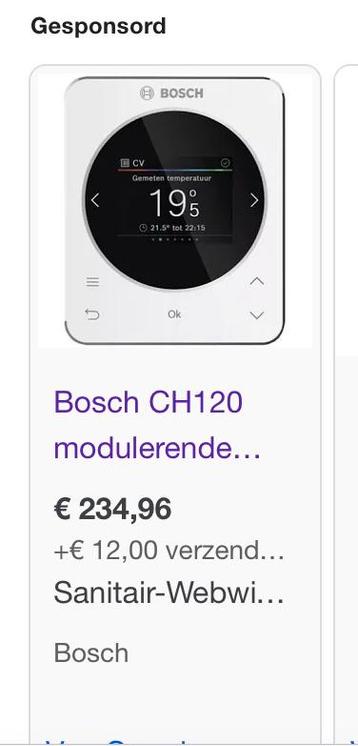 Bosch CH120 kamerthermostaat nieuw in de doos 3stuks beschikbaar voor biedingen
