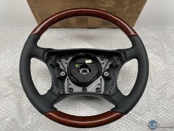 Nieuw: leren stuurwiel met houtinleg Mercedes C215 CL-Klasse