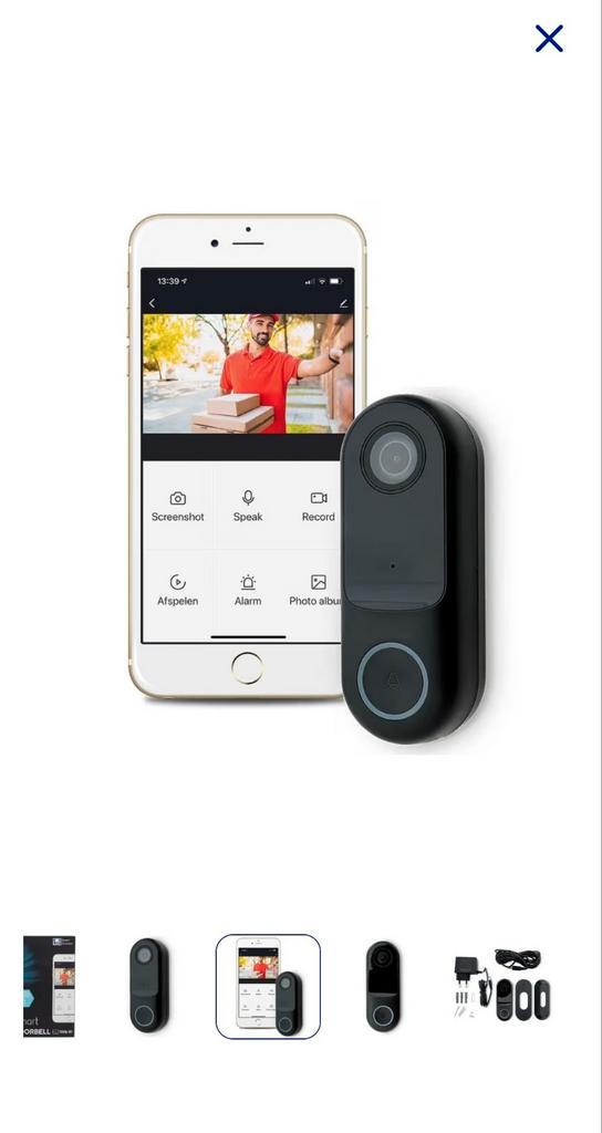 Nieuwe Videodeurbel Smart connect HD 1080p bedraad, Huis en Inrichting, Deurbellen, Bedraad, Ophalen