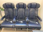 Siege avion cuir bleu airbus A319 Brussels Airlines Sabena, Huis en Inrichting, Ophalen, Gebruikt, Leer