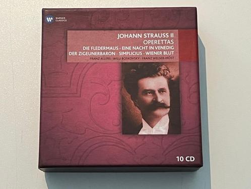 Johann Strauss II - Operettas (10-CD Set), Cd's en Dvd's, Cd's | Klassiek, Gebruikt, Boxset, Ophalen of Verzenden
