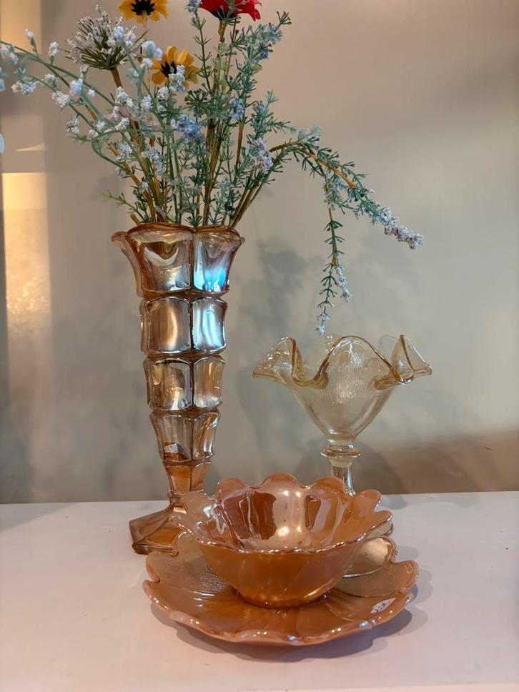 Art deco carnival glass, Antiek en Kunst, Antiek | Glaswerk en Kristal, Ophalen of Verzenden