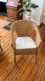 4 Rattan Armchairs, Tuin en Terras, Ophalen, Zo goed als nieuw, Rotan, Stapelbaar