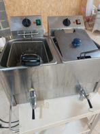 Elektrische friteuse met twee compartimenten, Ophalen, Gebruikt, Fornuis, Frituur en Grillen
