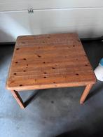 Houten salontafel, Huis en Inrichting, Tafels | Salontafels, Ophalen, Gebruikt, 50 tot 75 cm, Vierkant