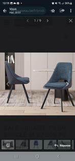 DESTOCKAGEChaise 'Filou' Bouclé Bleu Dos PU Bleu À 40€, Enlèvement ou Envoi, Neuf, Bleu