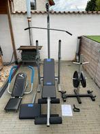 Banc BM 350 + support de musculation EN 50kg + banc en abs, Sports & Fitness, Appareils de fitness, Comme neuf, Centrale électrique