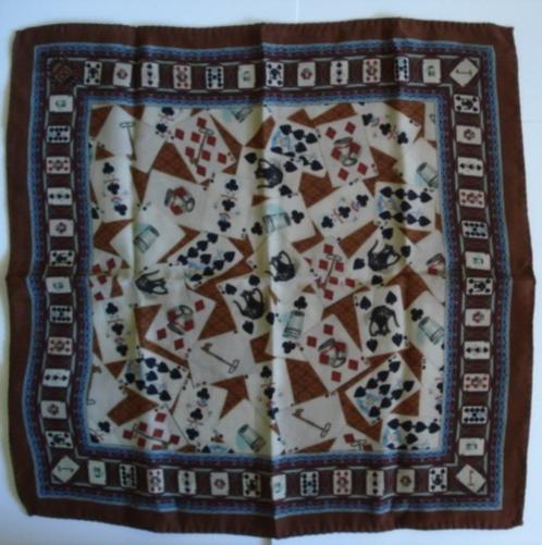 Dolce & Gabbana pochet Speelkaarten pocket square playing ca, Kleding | Heren, Stropdassen, Nieuw, Met patroon, Bruin, Verzenden