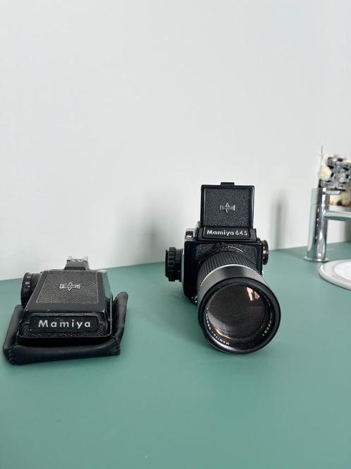 Mamiya 645 Medium-Format Body + Prism Finder + 210 mm f/4 Se, Audio, Tv en Foto, Foto | Lenzen en Objectieven, Gebruikt, Telelens