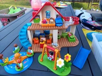 Playmobil 123 huis en speelplein, Kinderen en Baby's, Speelgoed | Playmobil, Ophalen, Zo goed als nieuw