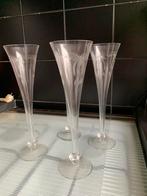 4 gesableerde champagne glazen, Ophalen of Verzenden