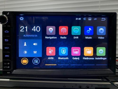 2 Din Android 7.1 quad core autoradio met ingebouwde gps, Auto diversen, Autoradio's, Zo goed als nieuw, Ophalen
