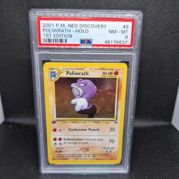 Poliwrath Holo 1st Edition Holo Neo Discovery PSA 8 beschikbaar voor biedingen